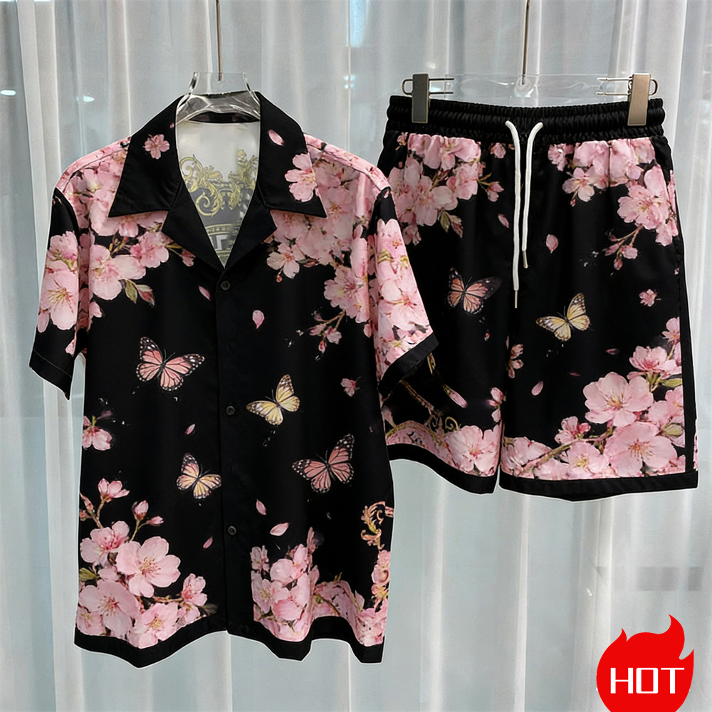 Men'S Fashion Tips - Digital printed men's set fashion two-piece