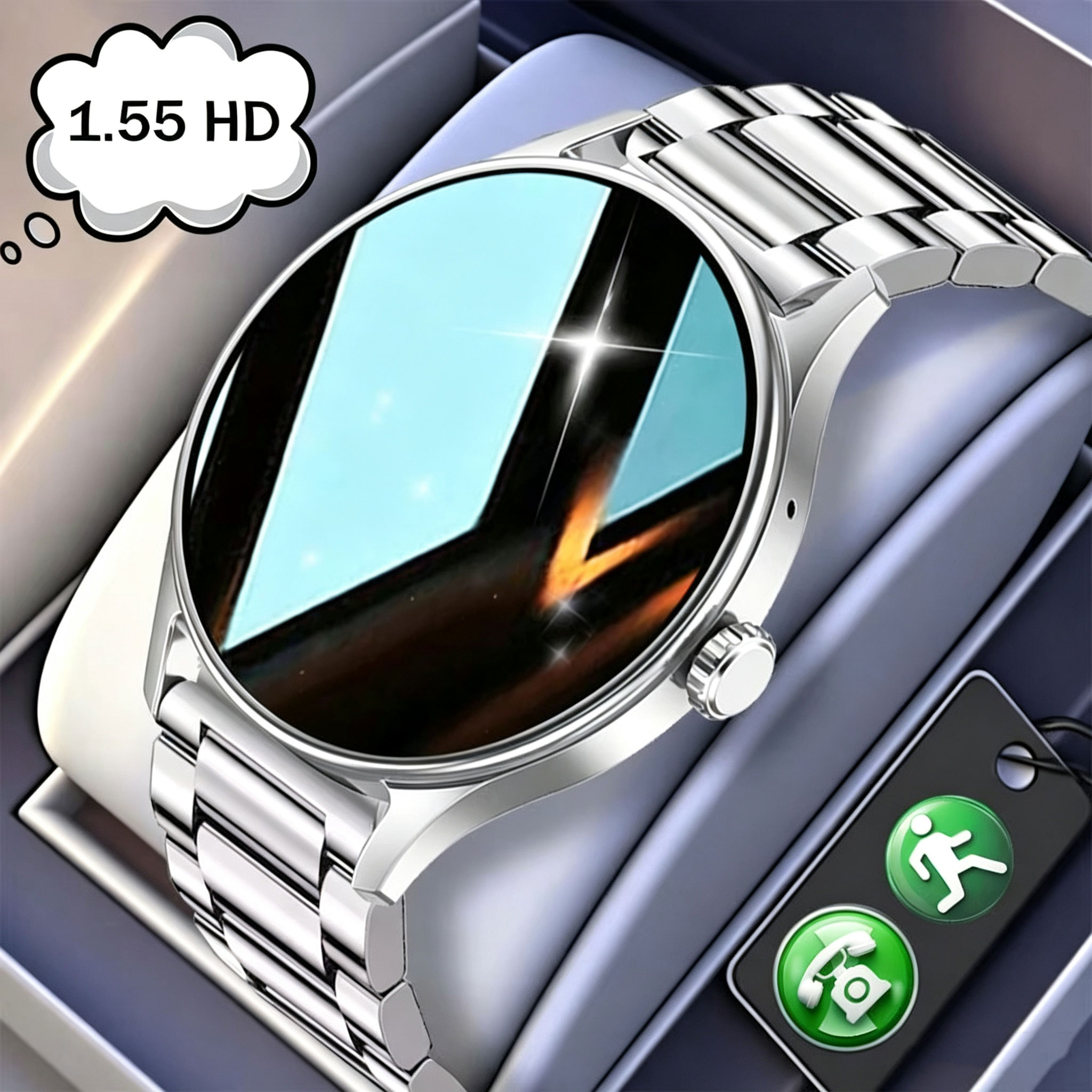 Men'S Fashion App - Fashion Smart Watch Plus 1.55 HD