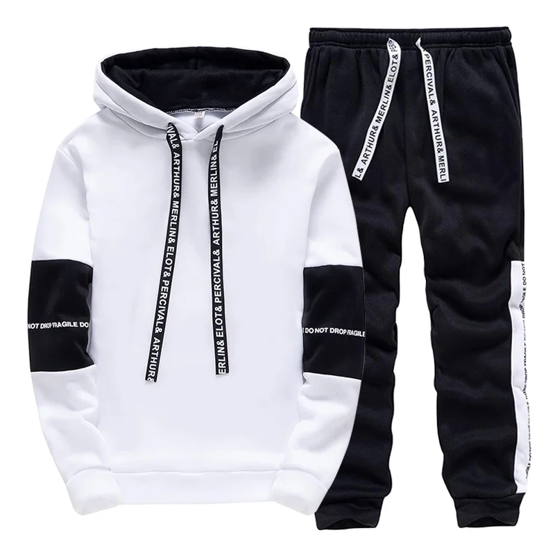 Mens Fashion Suits - Tracksuit for Man Casual Hooded Sweatshirts