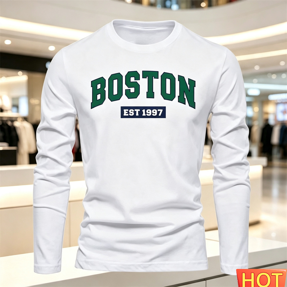 Mens Fashion Summer - Autumn Summer Men's long sleeved T-shirt