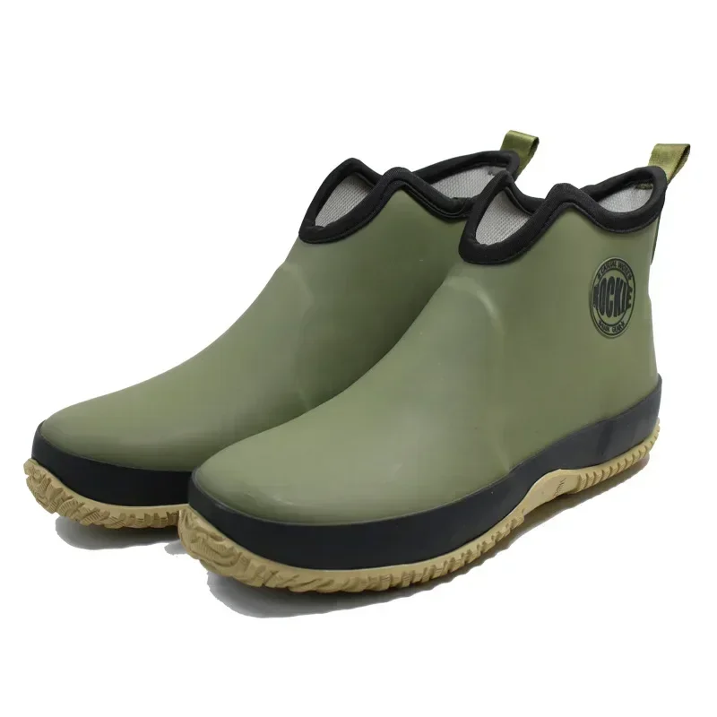 Men'S Fashion Hiking Boots - Men Rain Boots Fashion Rubber Shoes
