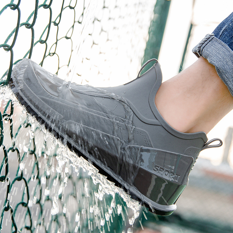Men'S Fashion Hiking Boots - Summer men's short tube rain boots