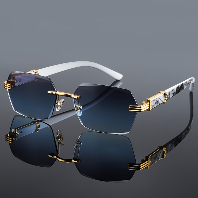 Men'S Fashion Glasses - Fashion Rimless Sunglasses Men Women Populare