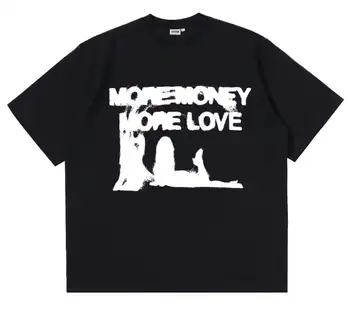 Men'S Fashion Oversized T Shirt - Trendy More Money More Love Print