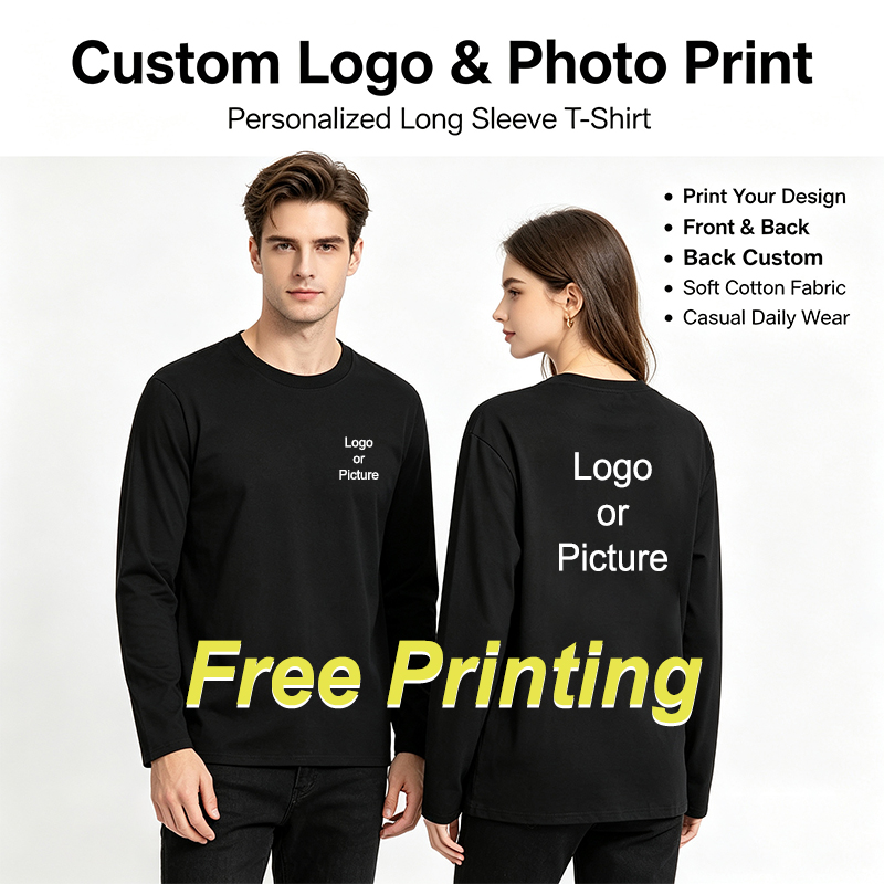 Men'S Fashion Tips - Customized Cotton Long Sleeve T-shirts Men