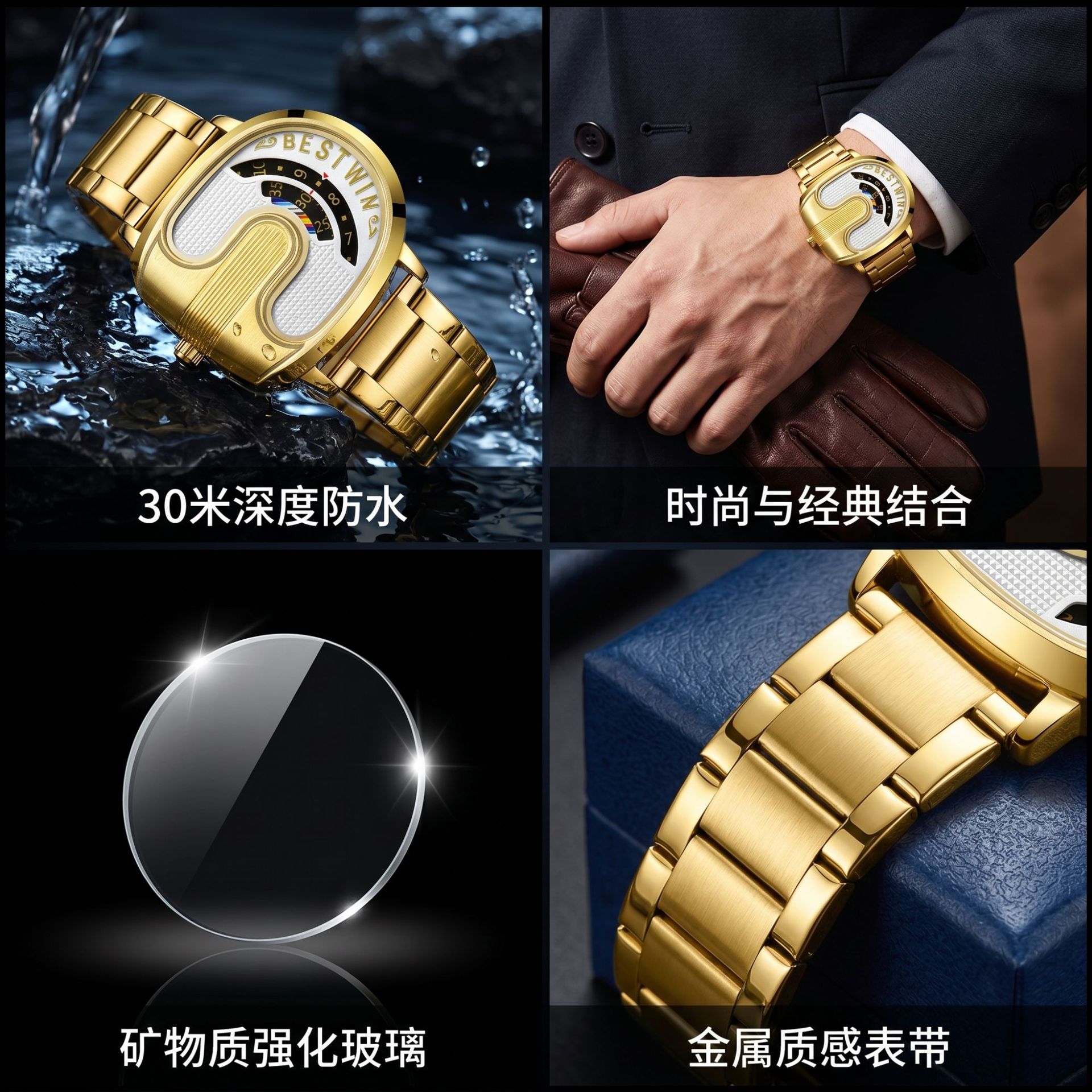 Gold Top Brand Luxury Men Watc - Men'S Fashion Luxury Brands recension och pris