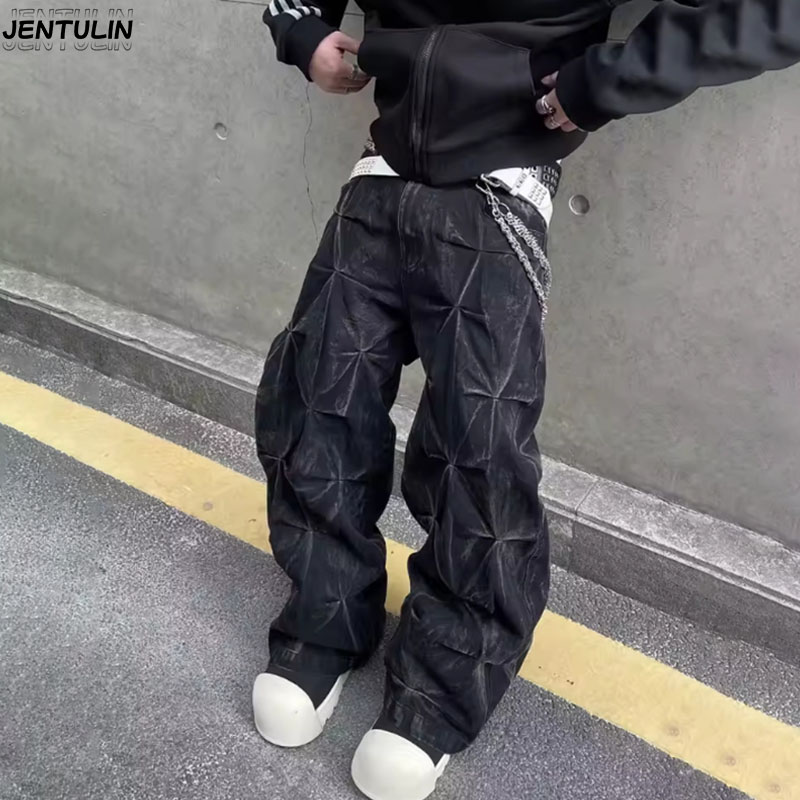 Y2K Aesthetics New Pattern Emb - Men'S Fashion With Baggy Jeans recension och pris