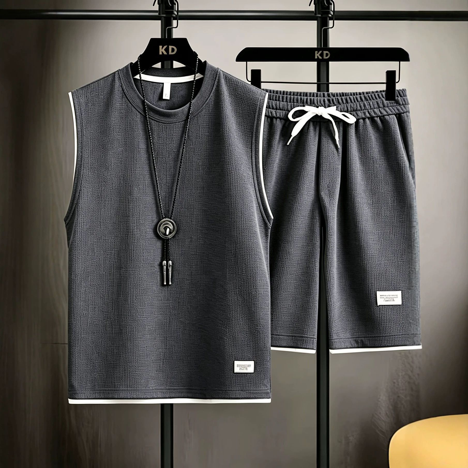 Summer men's vest sets high qu - Mens Fashion Summer recension och pris