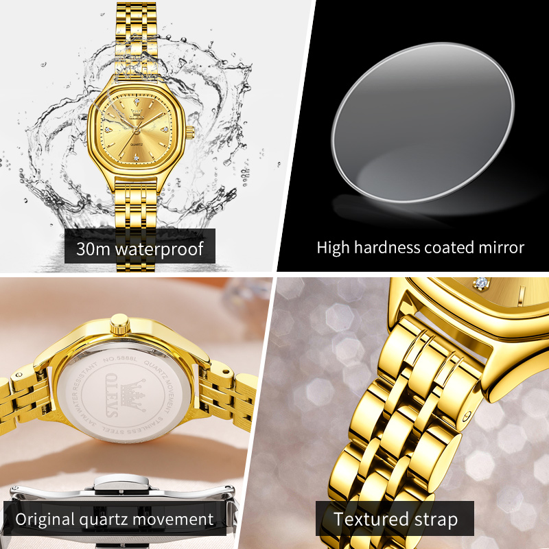 OLEVS 5888 Ladies Watches Gold - Mens Fashion Watch recension och pris