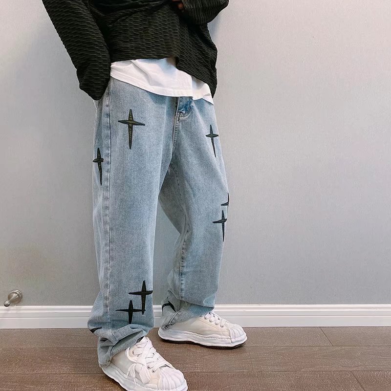 Prints Jeans Men 2023 New Stre - Men'S Fashion With Baggy Jeans recension och pris
