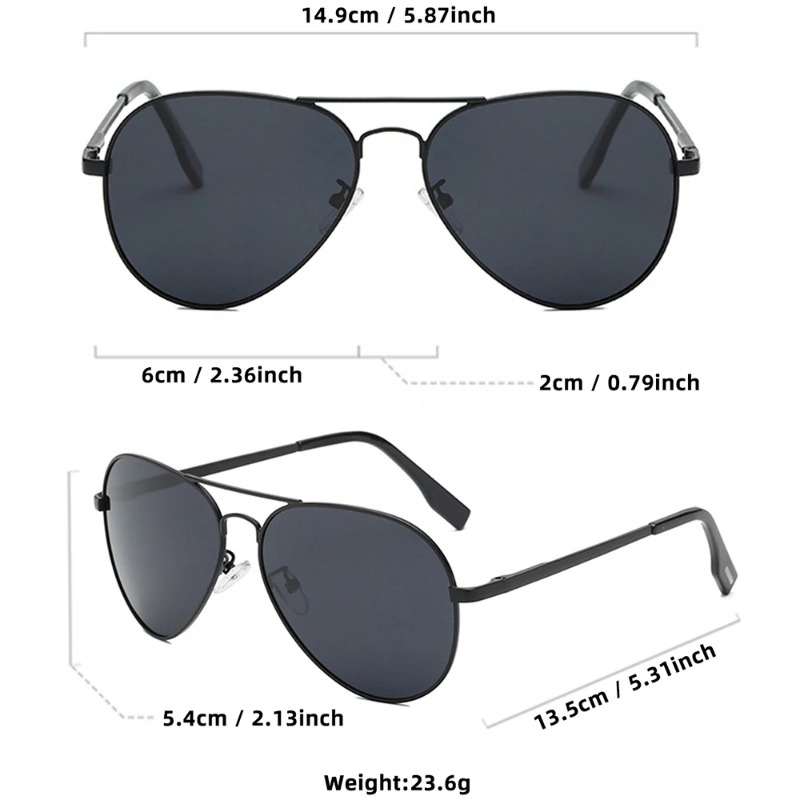 Classic Big Pilot Sunglasses M - Men'S Fashion Glasses recension och pris