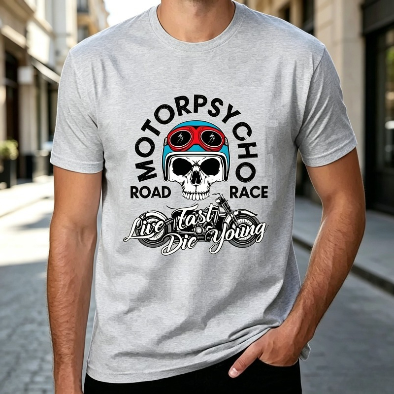 Motopsyco Biker Skull T Shirt  - Men'S Fashion Quotes recension och pris