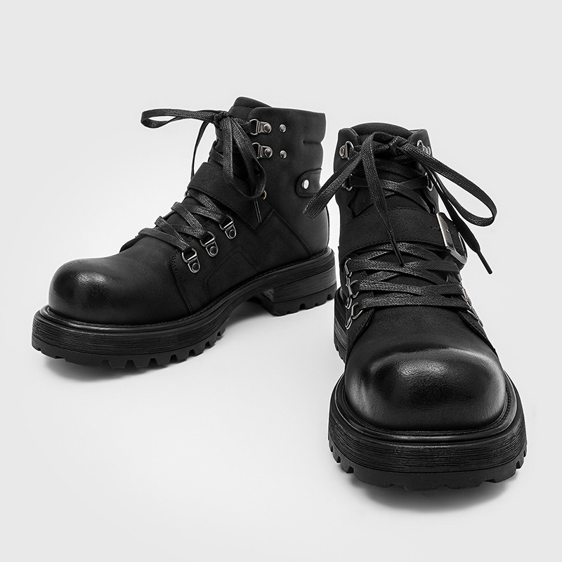 Brand Men Leather Boots Motorc - Men'S Fashion Luxury Brands recension och pris