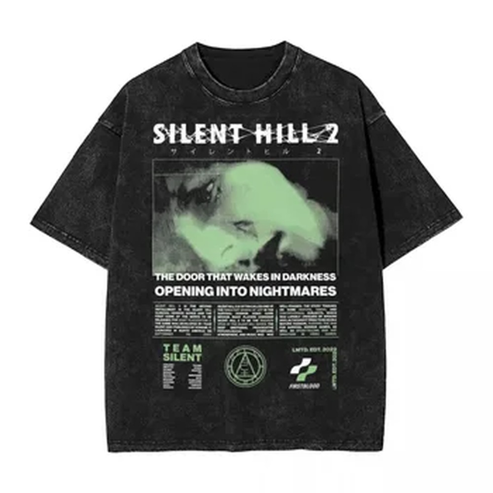 Silent Hill 2 Washed T Shirt S - Men'S Fashion Oversized T Shirt recension och pris