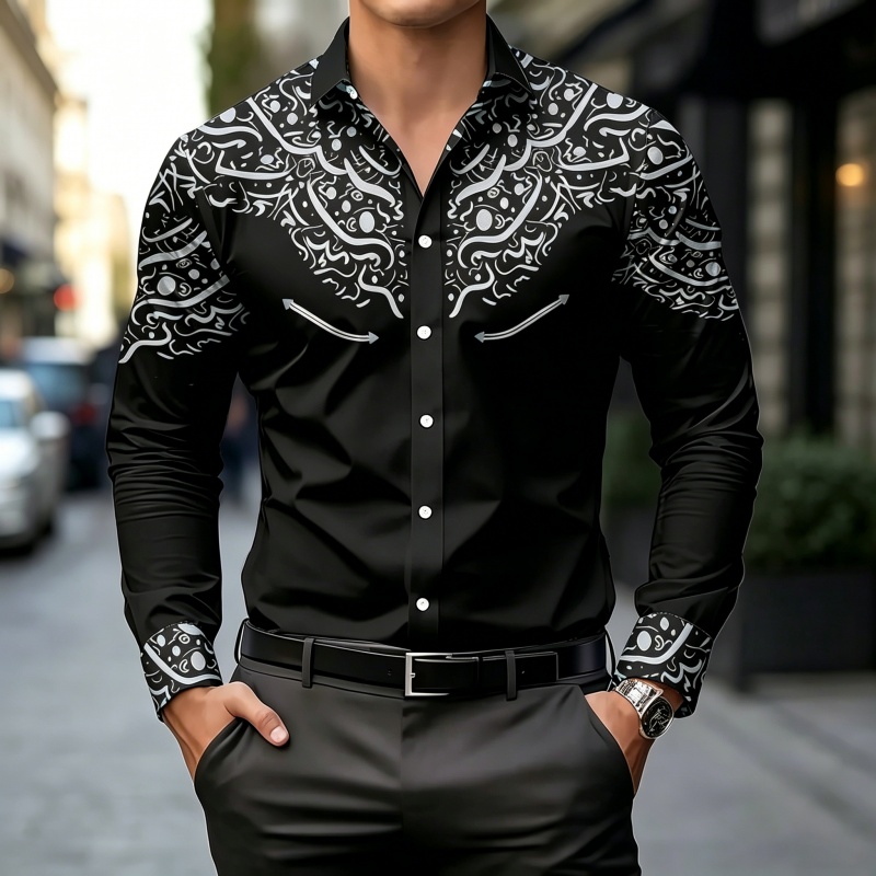 Black and White Contrast Print - Mens Fashion Summer recension och pris