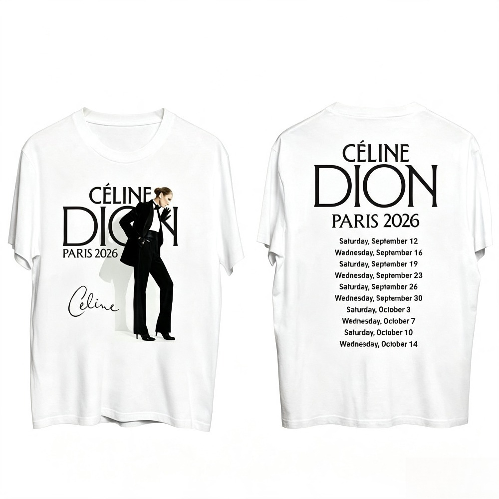 Celine Dion Paris 2026 Tour T- - Paris Fashion Men recension och pris