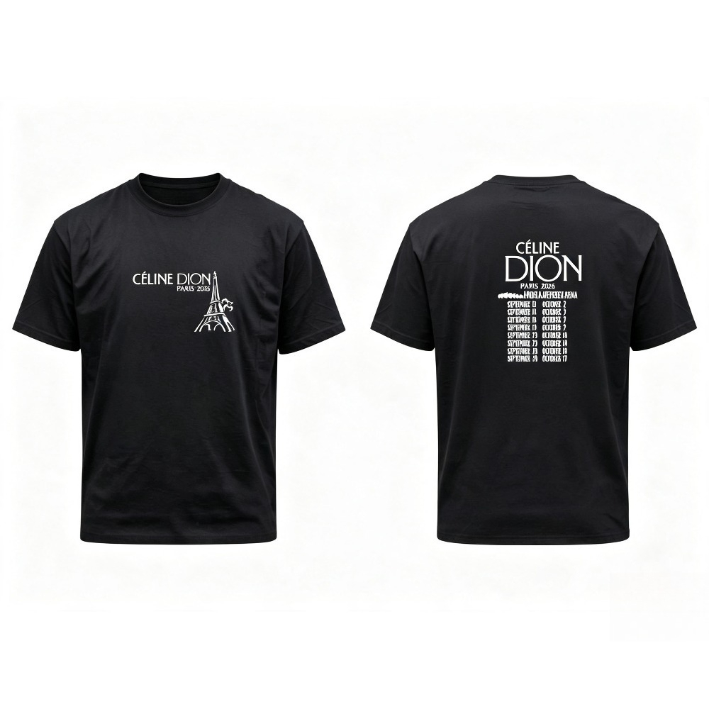 Celine Dion Paris 2026 Tour T- - Paris Fashion Men recension och pris