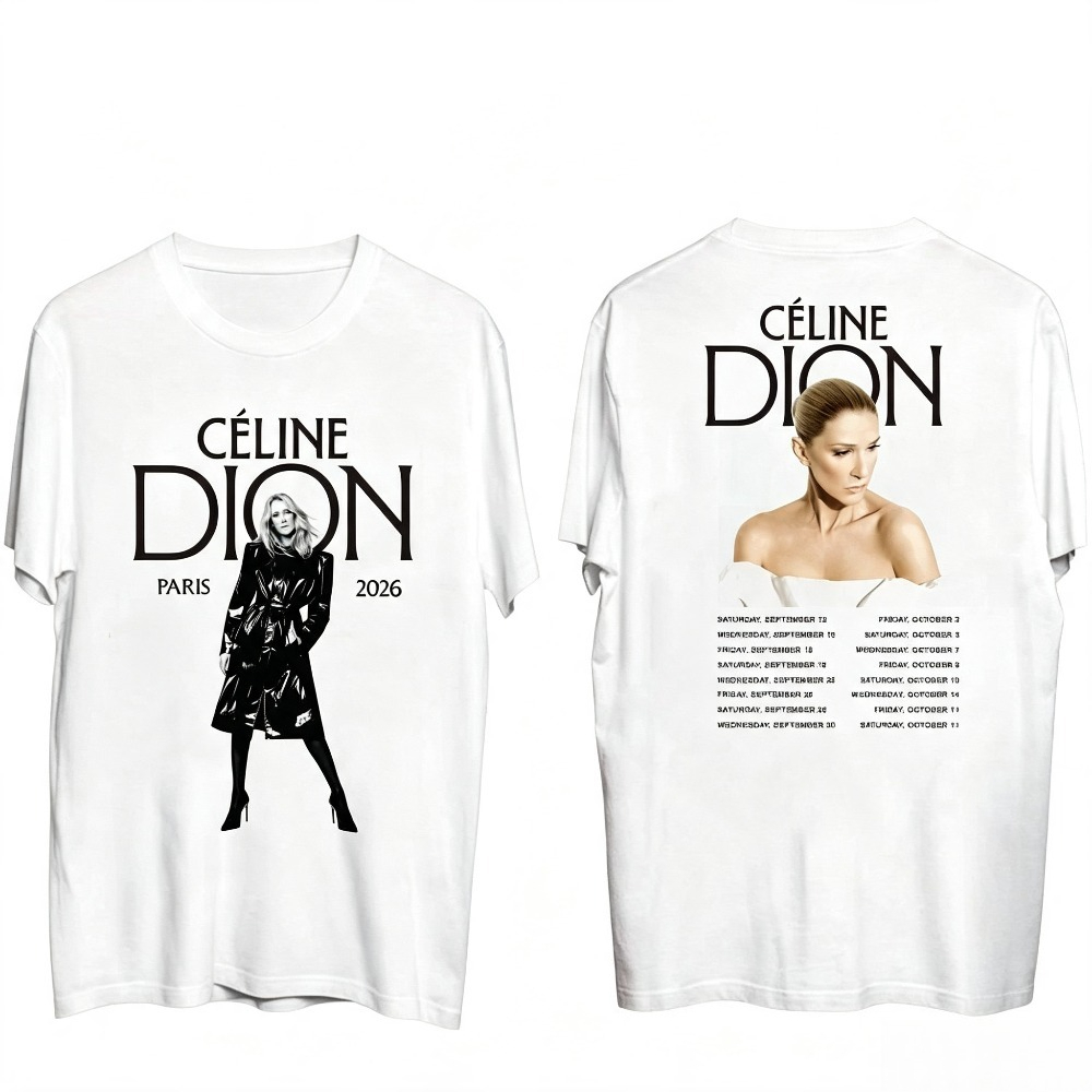 Celine Dion Paris 2026 Tour T- - Paris Fashion Men recension och pris