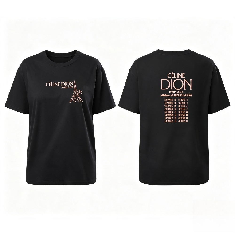 Celine Dion Paris 2026 Tour T- - Paris Fashion Men recension och pris