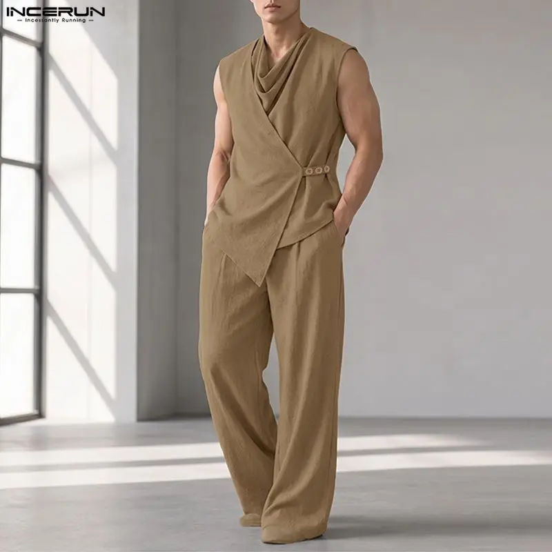 INCERUN Men Sets Solid Color S - Track Suit Men recension och pris