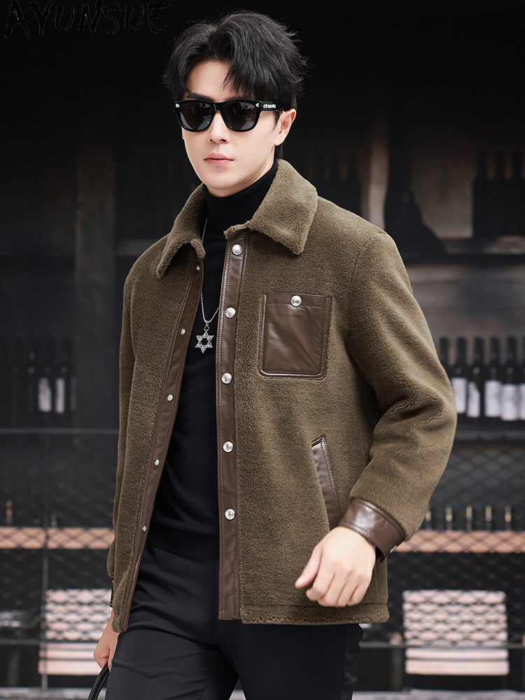 AYUNSUE 100% Wool Coat for Men - Mens Fashion Winter 2025 recension och pris