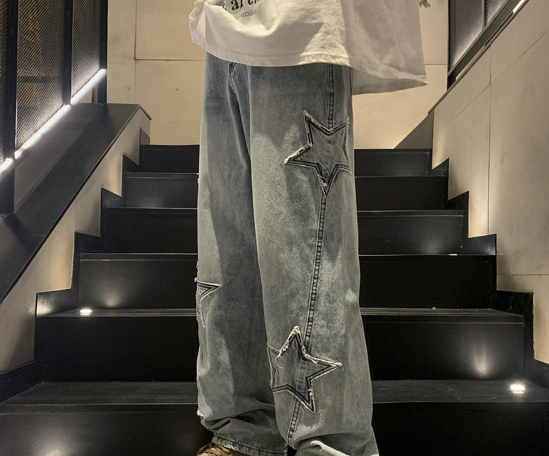 New Fashion Five-pointed Star  - Men'S Fashion With Baggy Jeans recension och pris