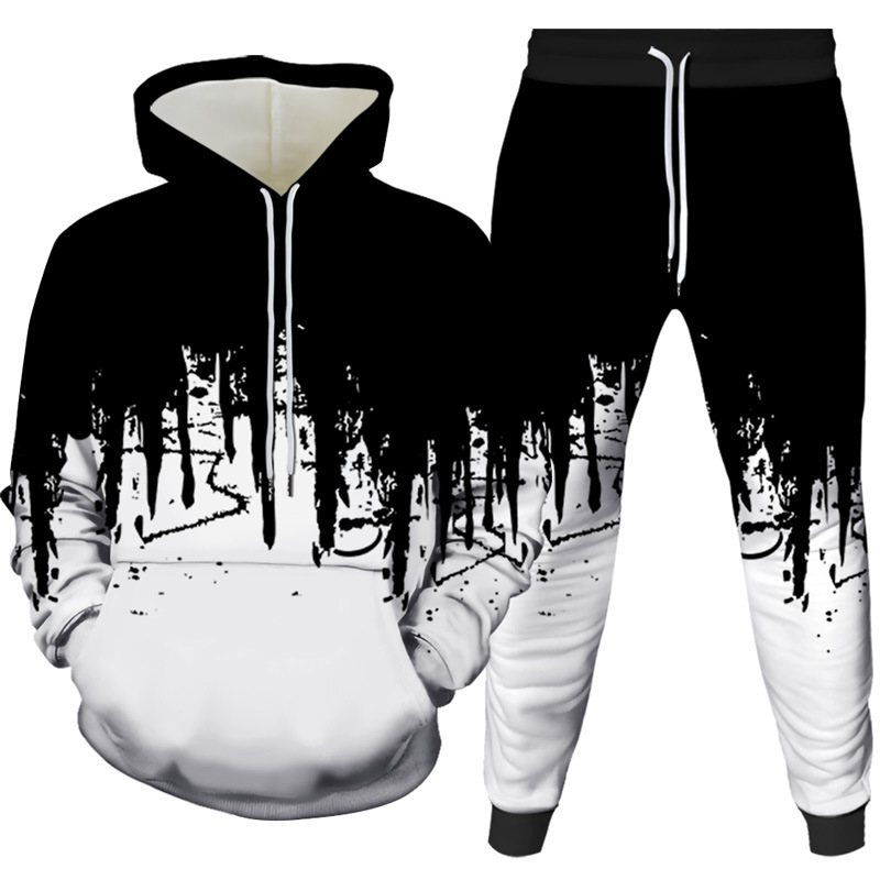 Ink Painting 3D Printed Hoodie - Mens Fashion Suits recension och pris
